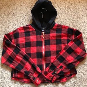Plaid Crop Top Jacket